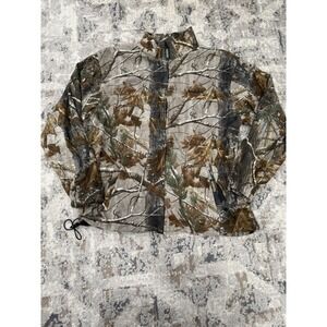 VTG Remington Camo Fleece Jacket Sz Medium Hunting Full Zip 90s Outdoors